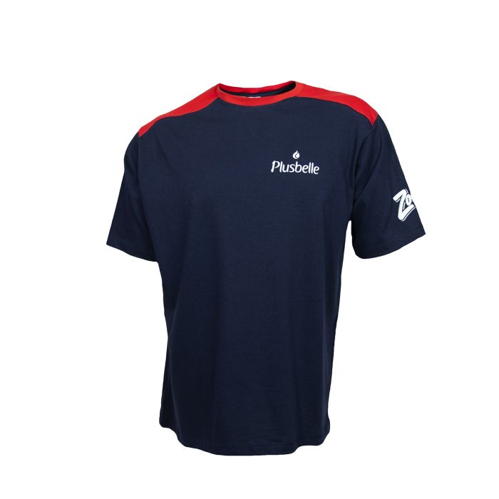 Remera combinada hombros